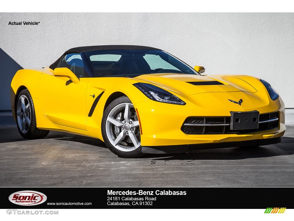 2014 Corvette Stingray Convertible - Velocity Yellow Tintcoat / Jet Black photo #1