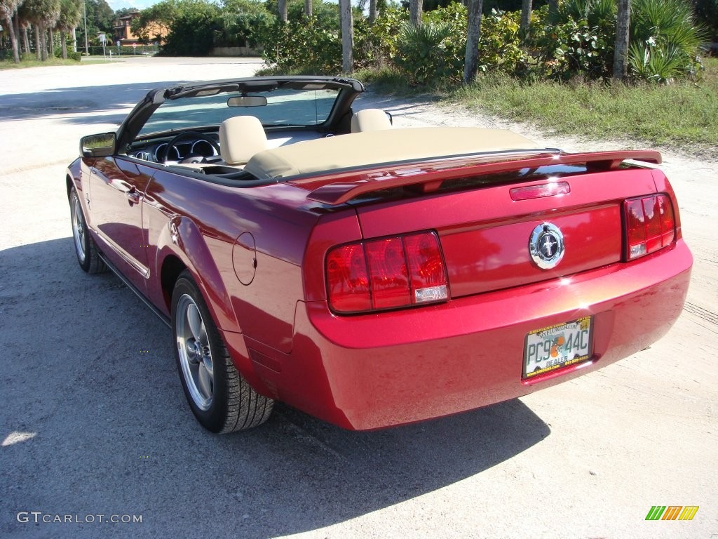 2006 Mustang V6 Premium Convertible - Redfire Metallic / Light Parchment photo #5