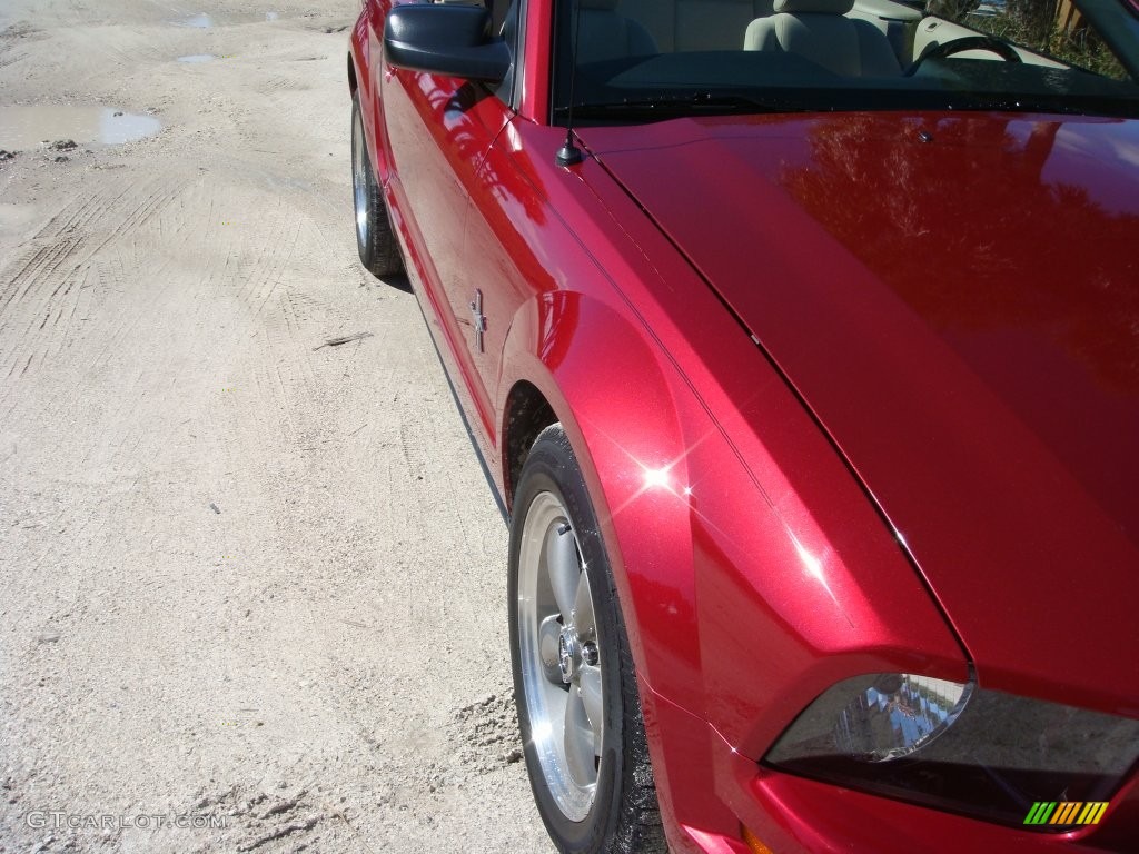 2006 Mustang V6 Premium Convertible - Redfire Metallic / Light Parchment photo #9