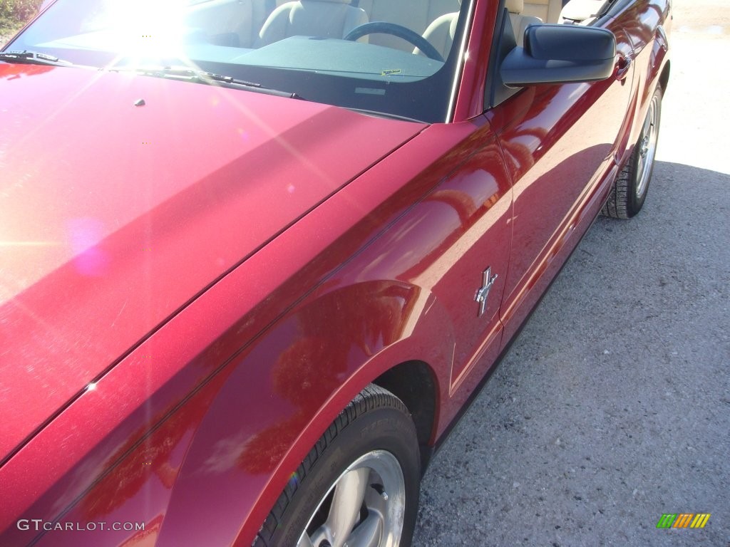 2006 Mustang V6 Premium Convertible - Redfire Metallic / Light Parchment photo #10
