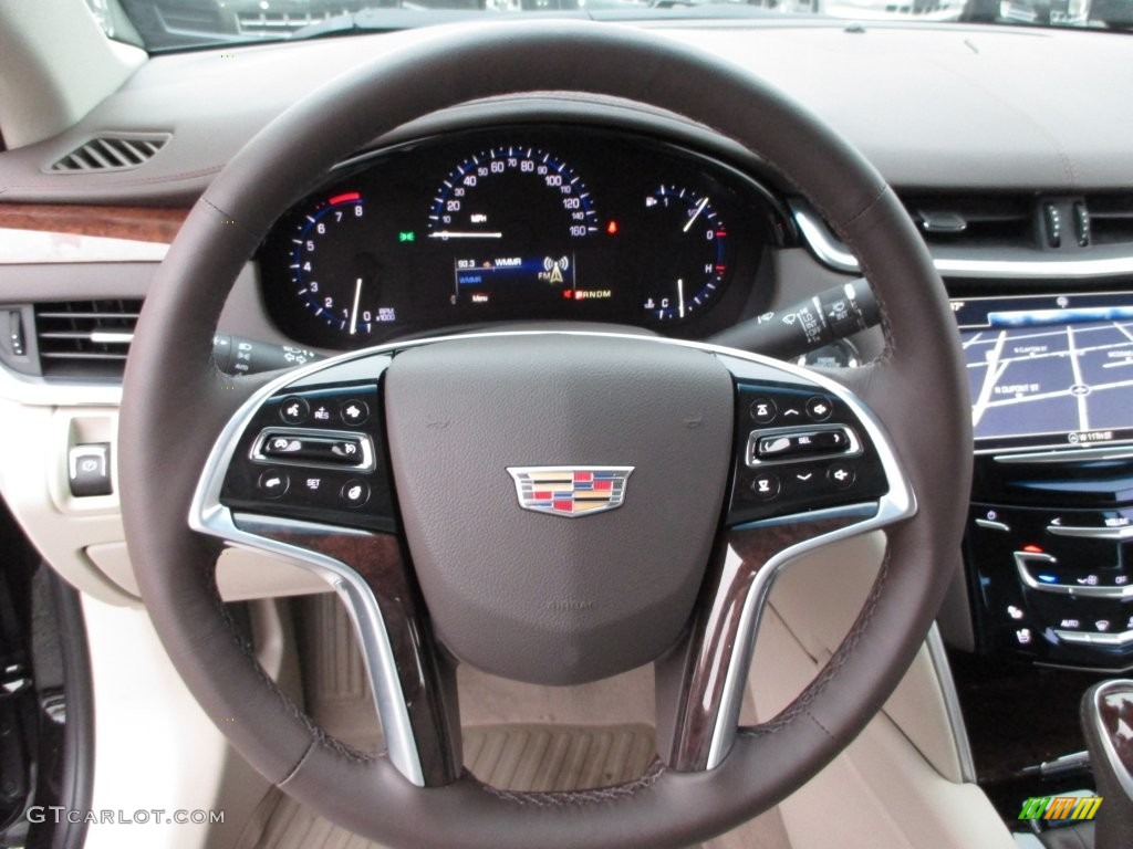 2016 Cadillac XTS Luxury Sedan Shale/Cocoa Steering Wheel Photo #108606523