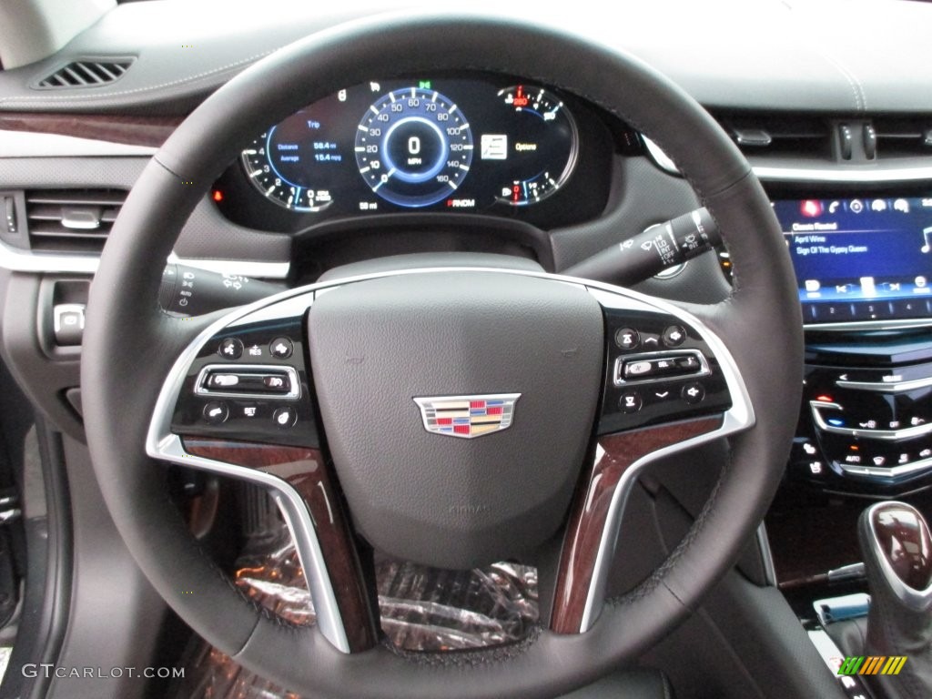 2016 Cadillac XTS Premium Sedan Jet Black Steering Wheel Photo #108606715