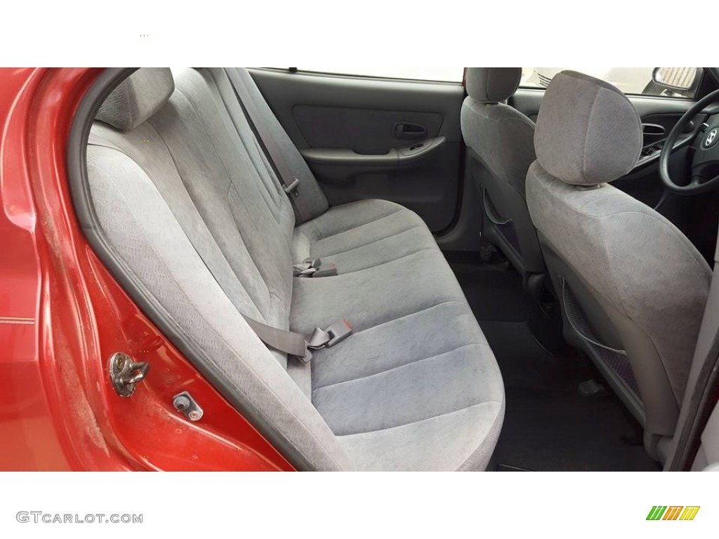 2005 Elantra GLS Sedan - Electric Red Metallic / Gray photo #14