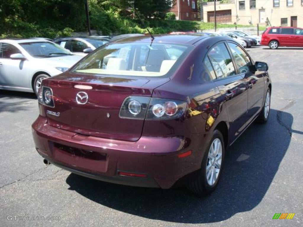 2007 MAZDA3 i Sport Sedan - Phantom Purple Mica / Beige photo #5