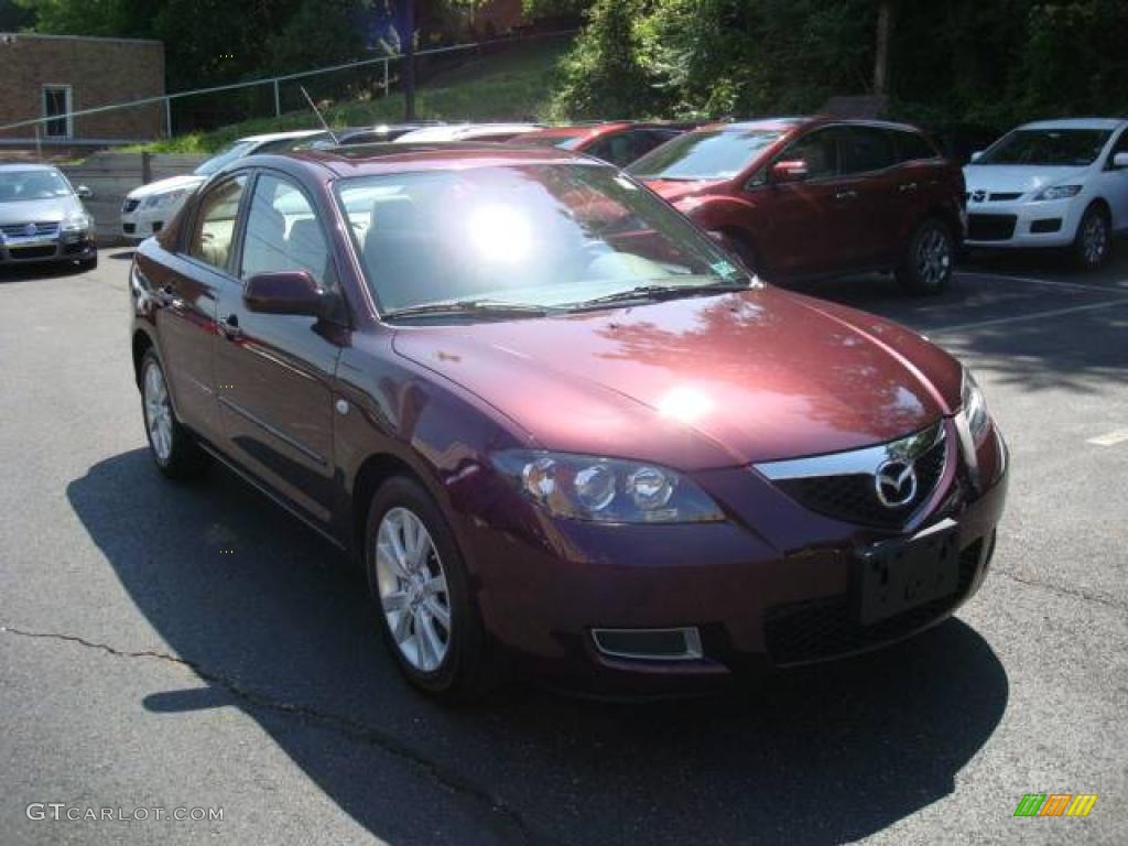 2007 MAZDA3 i Sport Sedan - Phantom Purple Mica / Beige photo #7