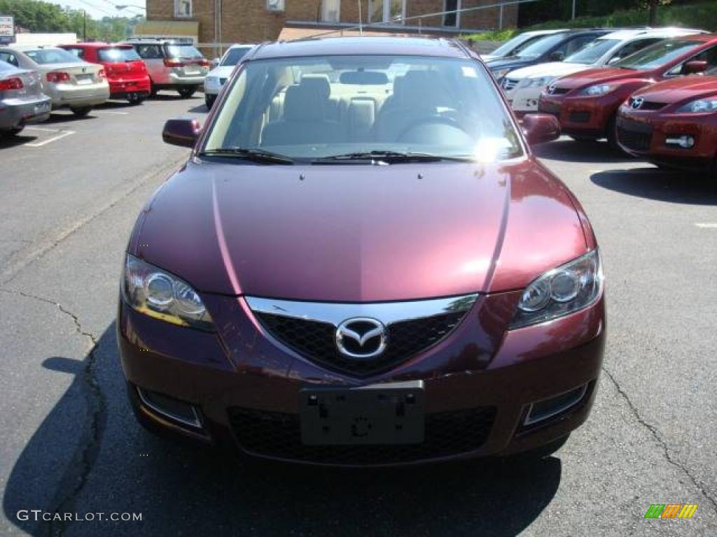 2007 MAZDA3 i Sport Sedan - Phantom Purple Mica / Beige photo #8