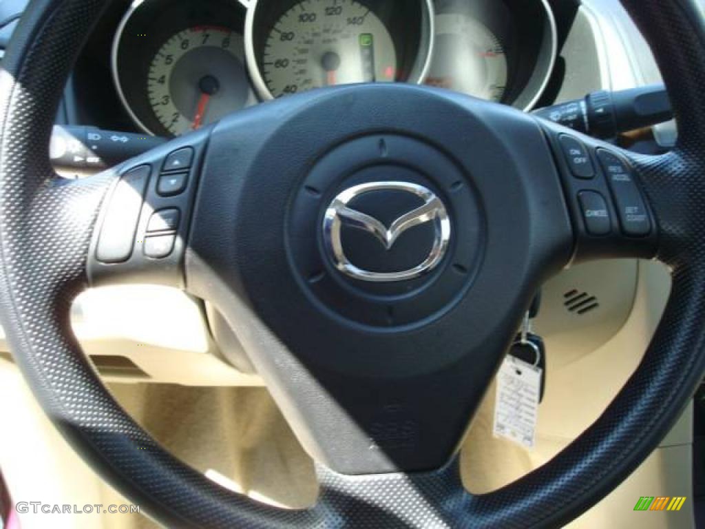 2007 MAZDA3 i Sport Sedan - Phantom Purple Mica / Beige photo #16