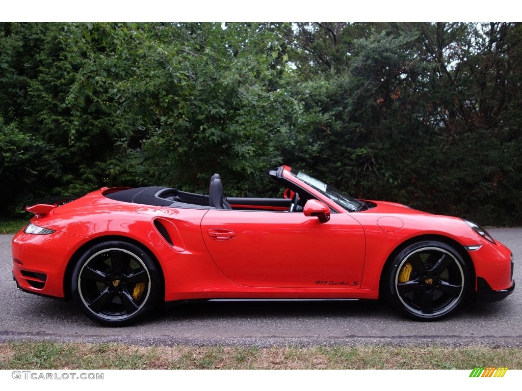 Lava Orange 2016 Porsche 911 Turbo S Cabriolet Exterior Photo #108614774