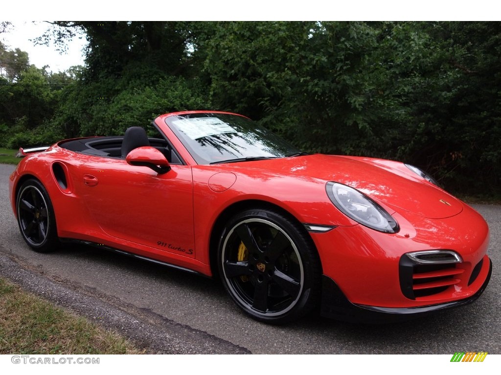 Lava Orange 2016 Porsche 911 Turbo S Cabriolet Exterior Photo #108614795