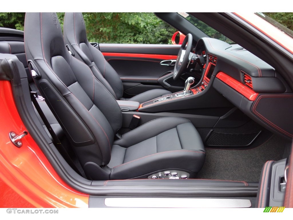Black Interior 2016 Porsche 911 Turbo S Cabriolet Photo #108615053