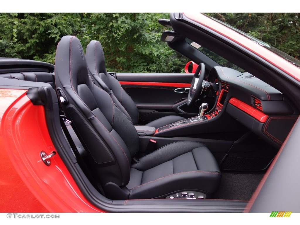 Black Interior 2016 Porsche 911 Turbo S Cabriolet Photo #108615119