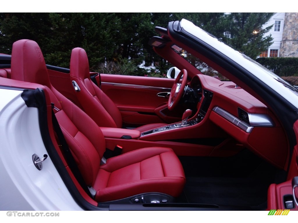 2013 911 Carrera 4S Cabriolet - White / Carrera Red Natural Leather photo #16