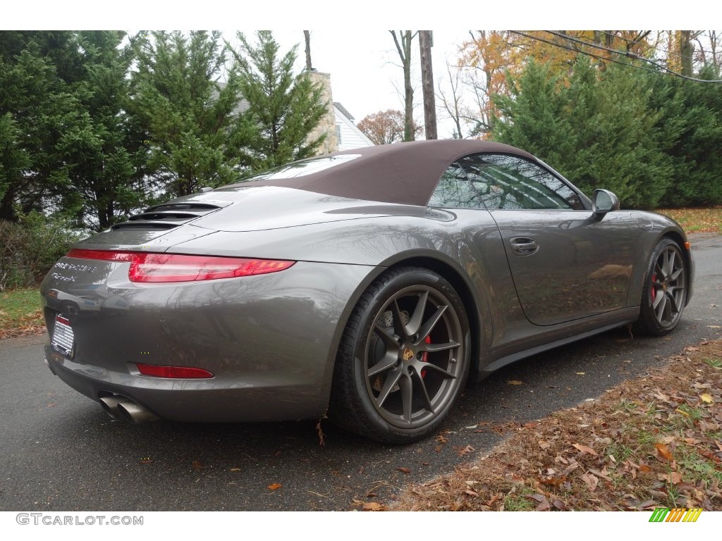 2014 911 Carrera 4S Cabriolet - Agate Grey Metallic / Espresso/Cognac Natural Leather photo #8