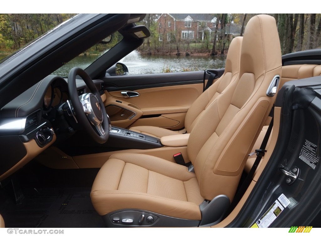 Espresso/Cognac Natural Leather Interior 2014 Porsche 911 Carrera 4S Cabriolet Photo #108616573