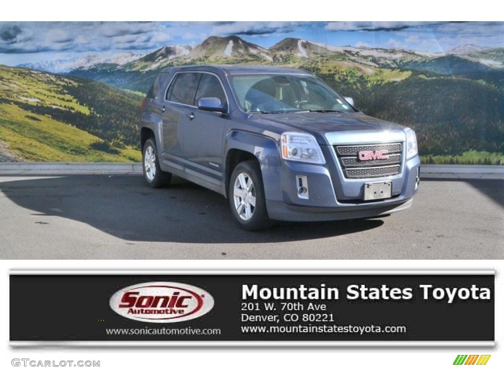 2013 Terrain SLE AWD - Atlantis Blue Metallic / Jet Black photo #1