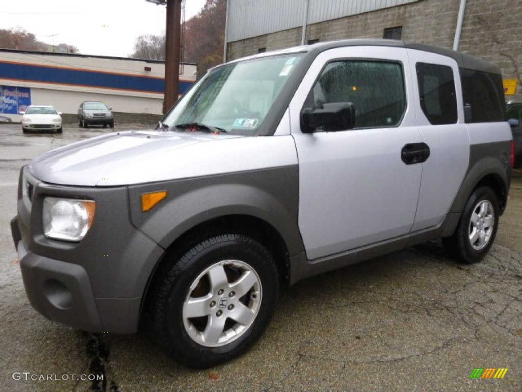 2004 Element EX AWD - Satin Silver Metallic / Gray photo #4