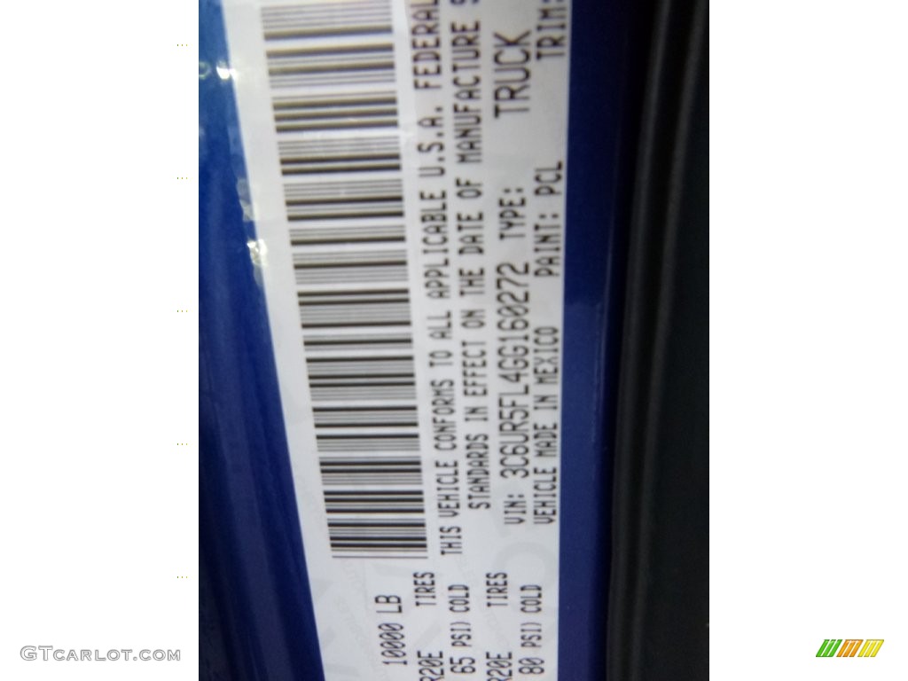 2016 2500 Color Code PCL for Blue Streak Pearl Photo #108623823