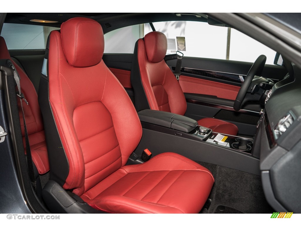 2016 E 400 Coupe - Steel Grey Metallic / Red/Black photo #2
