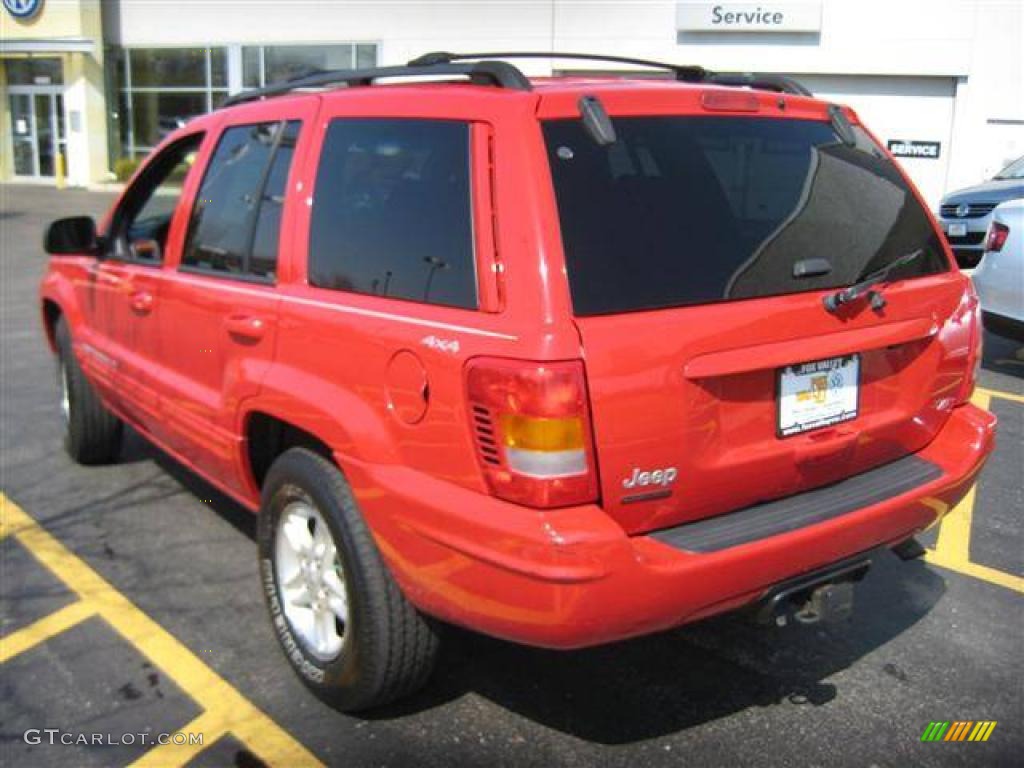 1999 Grand Cherokee Limited 4x4 - Flame Red / Agate photo #3