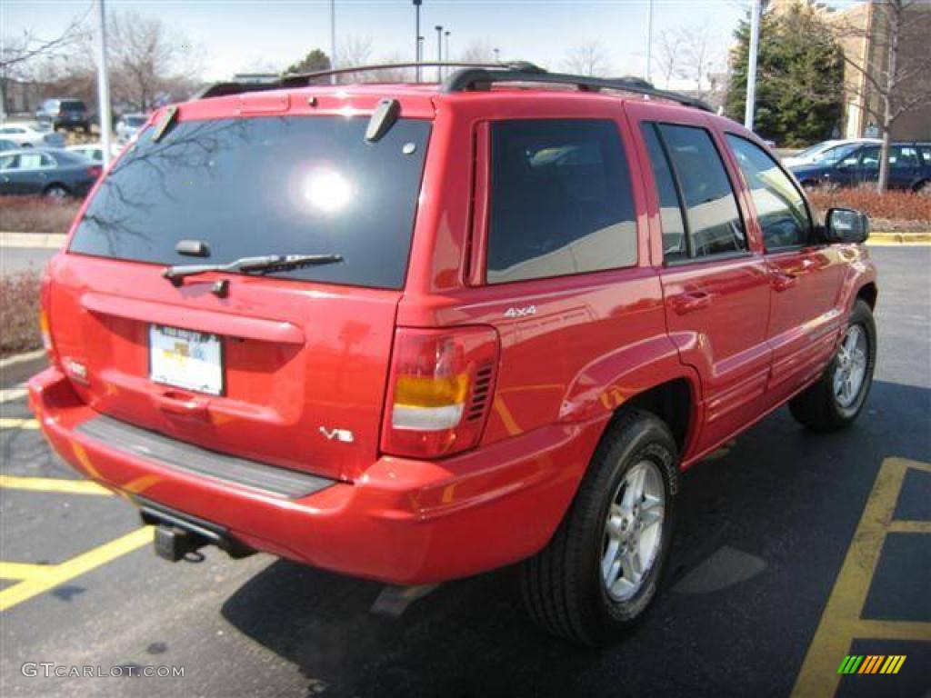 1999 Grand Cherokee Limited 4x4 - Flame Red / Agate photo #5