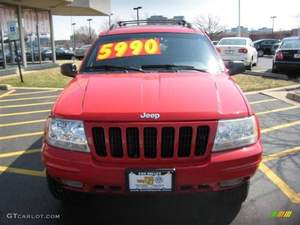 1999 Grand Cherokee Limited 4x4 - Flame Red / Agate photo #7