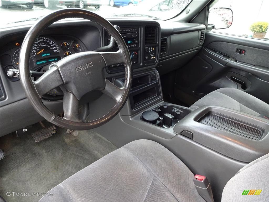 2003 Sierra 1500 SLE Extended Cab 4x4 - Summit White / Dark Pewter photo #11