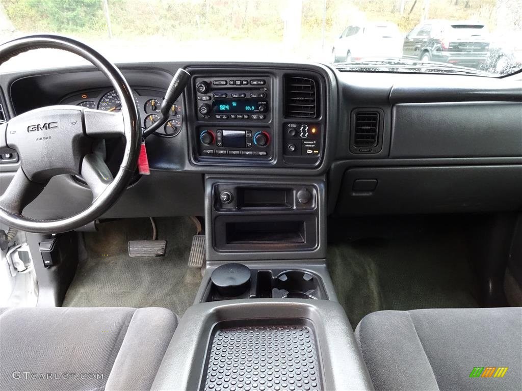 2003 Sierra 1500 SLE Extended Cab 4x4 - Summit White / Dark Pewter photo #12