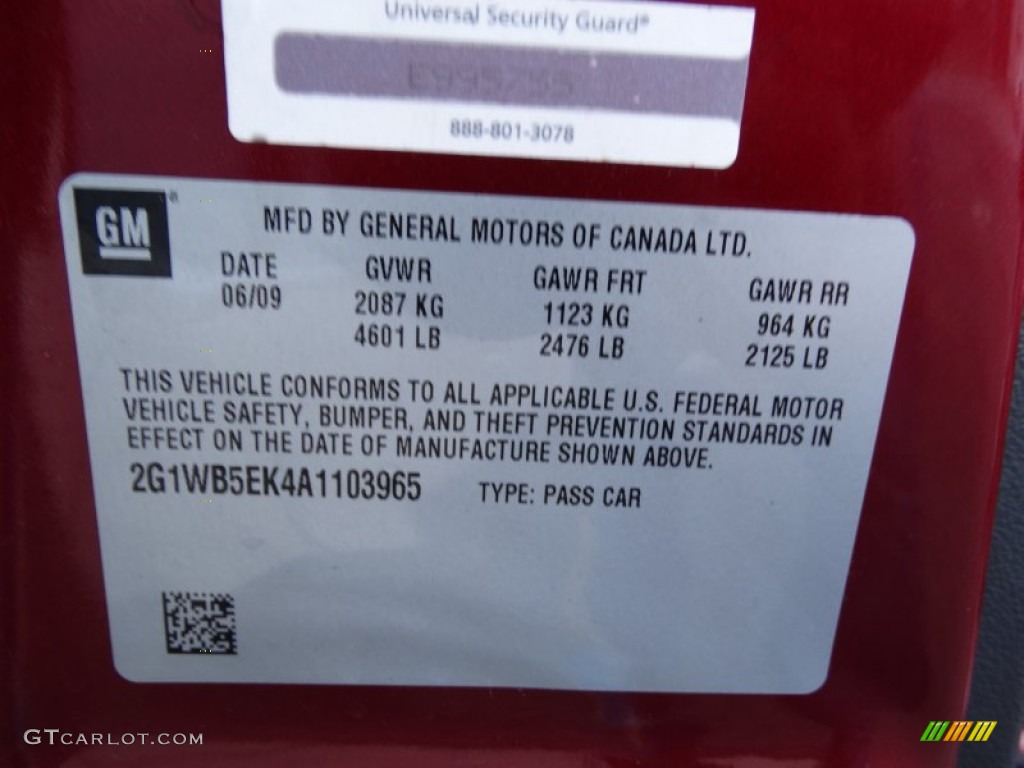 2010 Impala LT - Red Jewel Tintcoat / Ebony photo #9