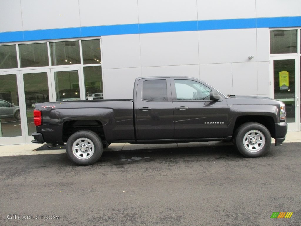 2016 Silverado 1500 WT Double Cab 4x4 - Tungsten Metallic / Dark Ash/Jet Black photo #2