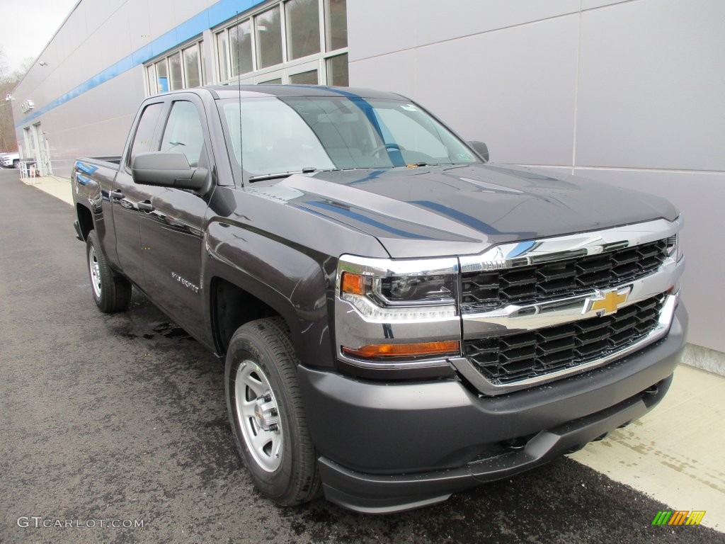 2016 Silverado 1500 WT Double Cab 4x4 - Tungsten Metallic / Dark Ash/Jet Black photo #9