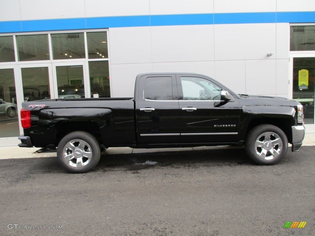 Black 2016 Chevrolet Silverado 1500 LTZ Double Cab 4x4 Exterior Photo #108628934