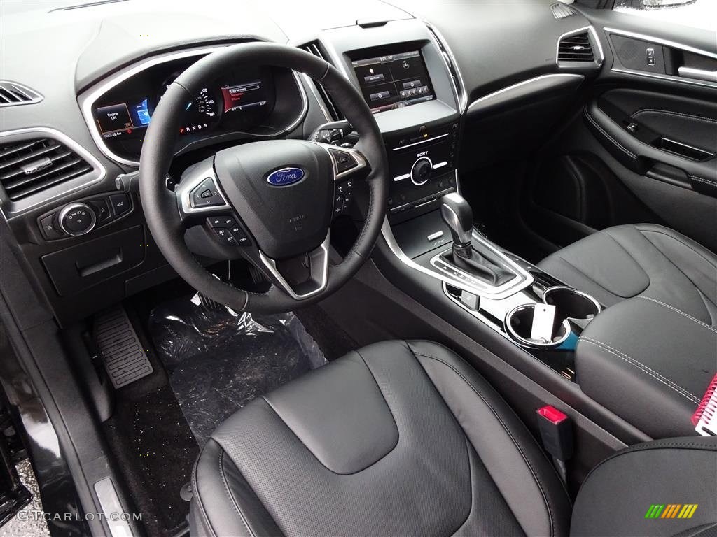 Ebony Interior 2015 Ford Edge Titanium AWD Photo #108629267