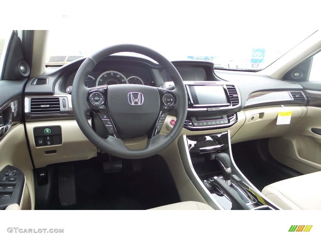 2016 Honda Accord EX-L V6 Sedan Ivory Dashboard Photo #108634634