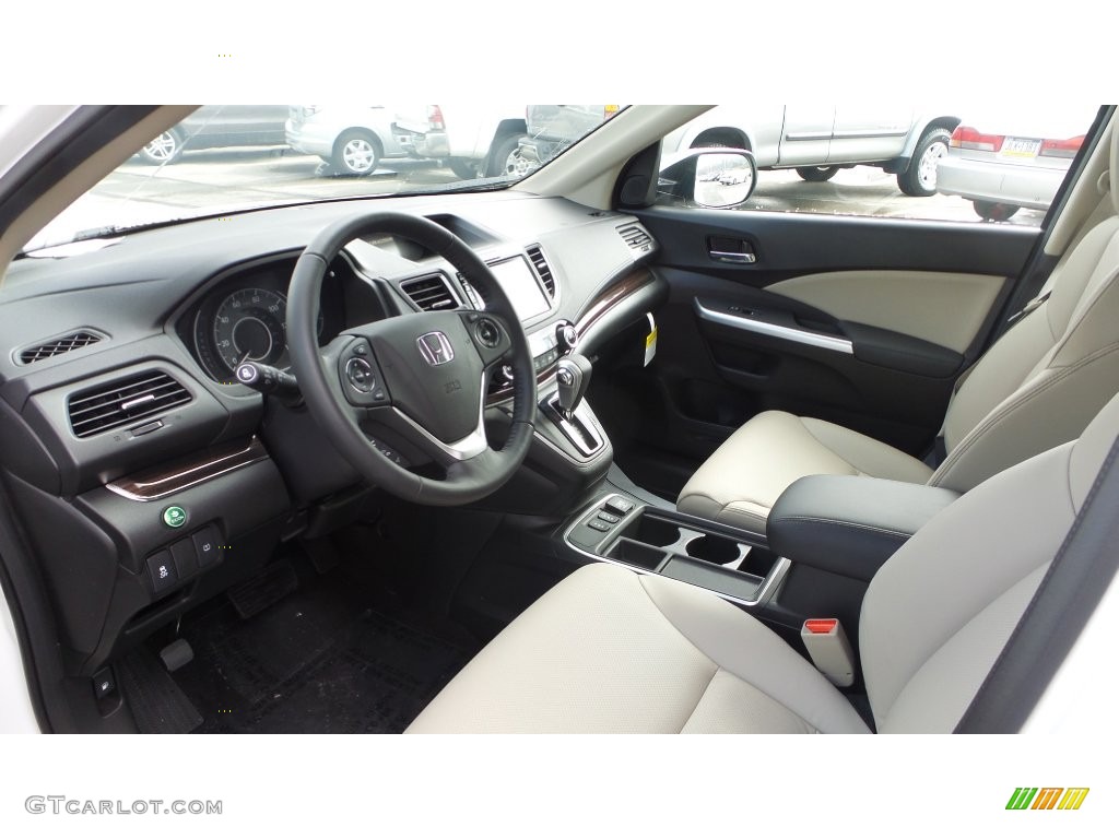 2016 CR-V EX-L AWD - White Diamond Pearl / Beige photo #7