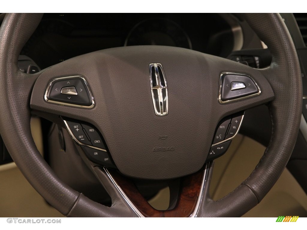 2014 Lincoln MKZ AWD Light Dune Steering Wheel Photo #108636500