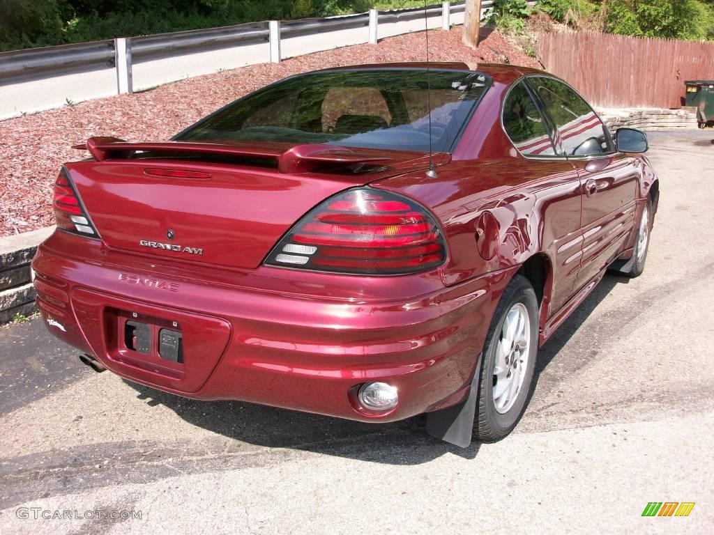 2001 Grand Am SE Sedan - Redfire Metallic / Dark Pewter photo #7