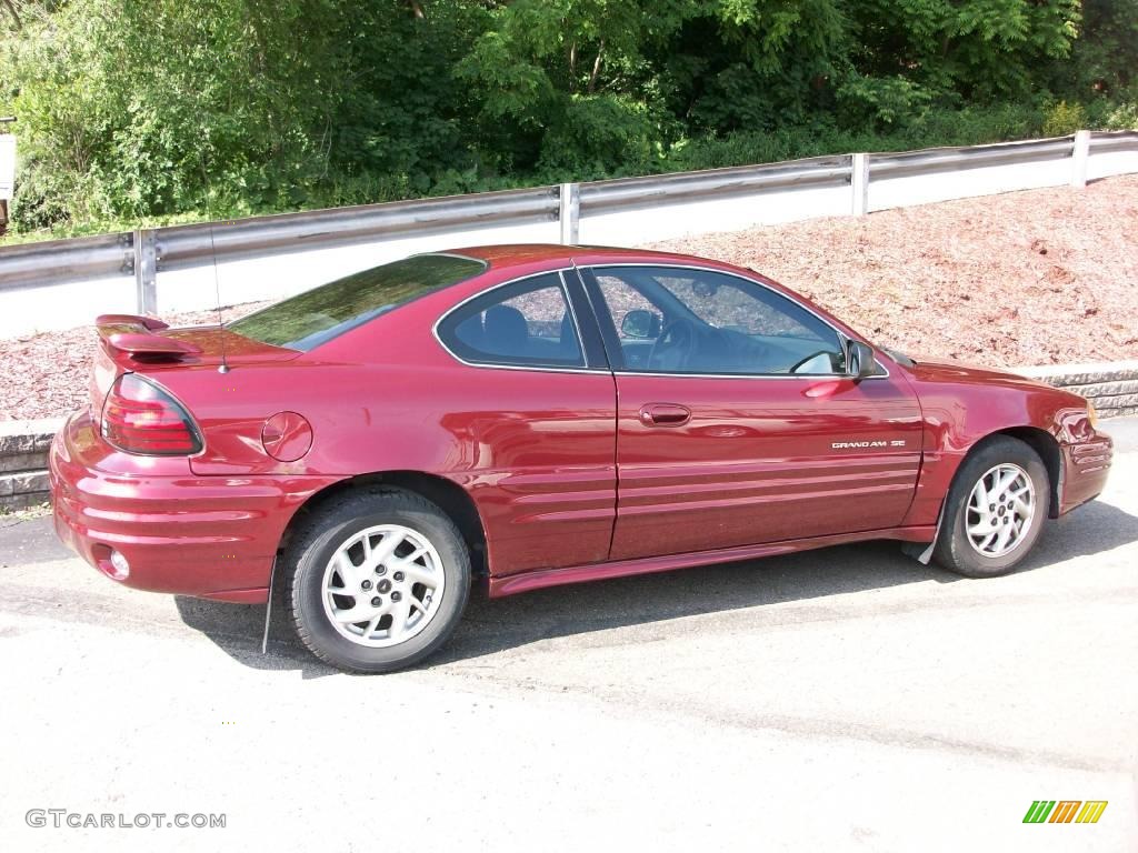 2001 Grand Am SE Sedan - Redfire Metallic / Dark Pewter photo #8