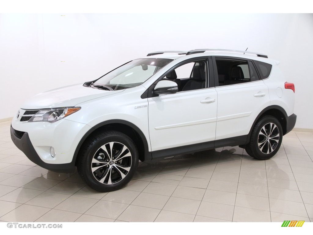 2015 RAV4 Limited AWD - Super White / Black photo #3