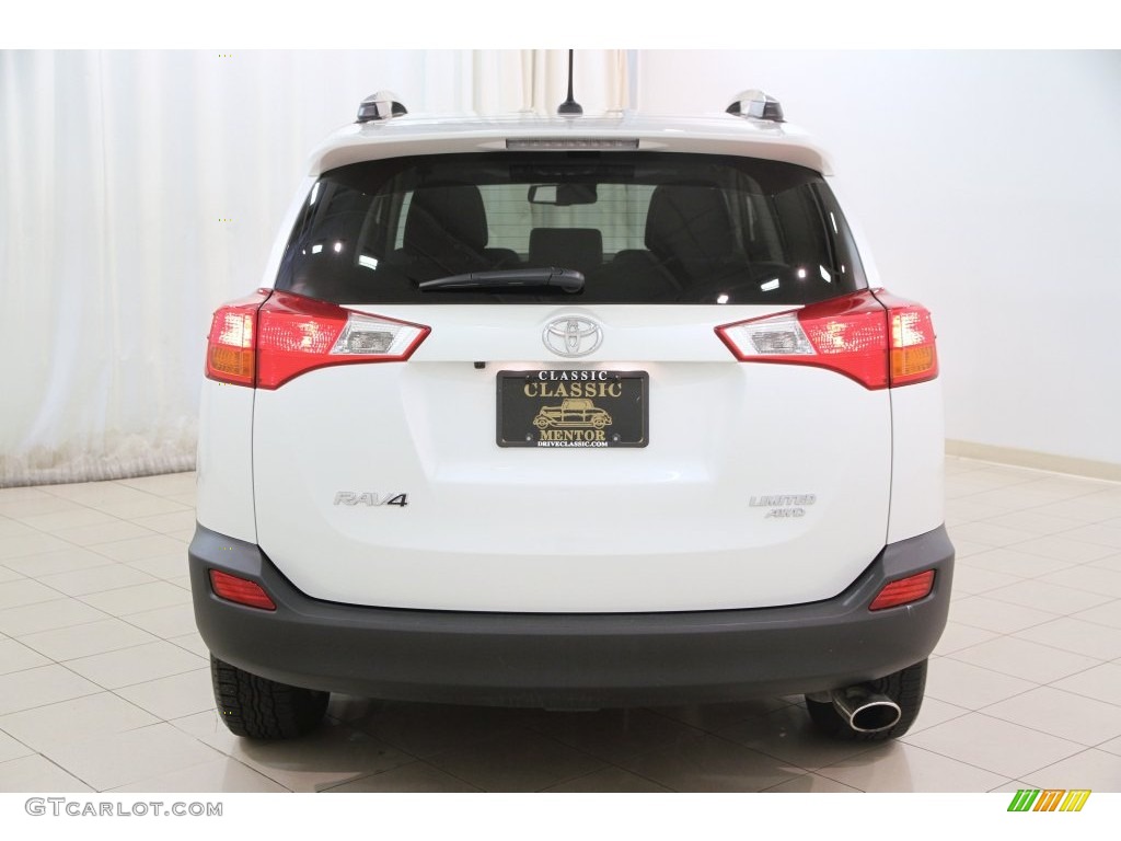 2015 RAV4 Limited AWD - Super White / Black photo #16