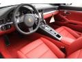 Black/Garnet Red Prime Interior Photo for 2016 Porsche 911 #108640454