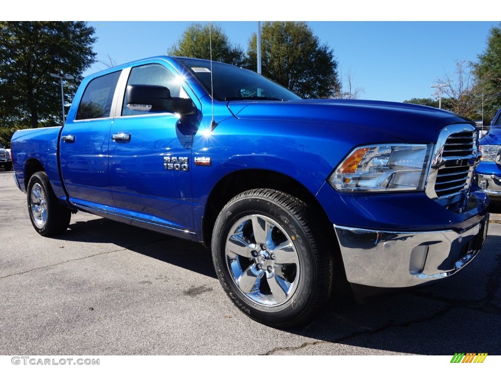 Blue Streak Pearl 2016 Ram 1500 Big Horn Crew Cab Exterior Photo #108640853