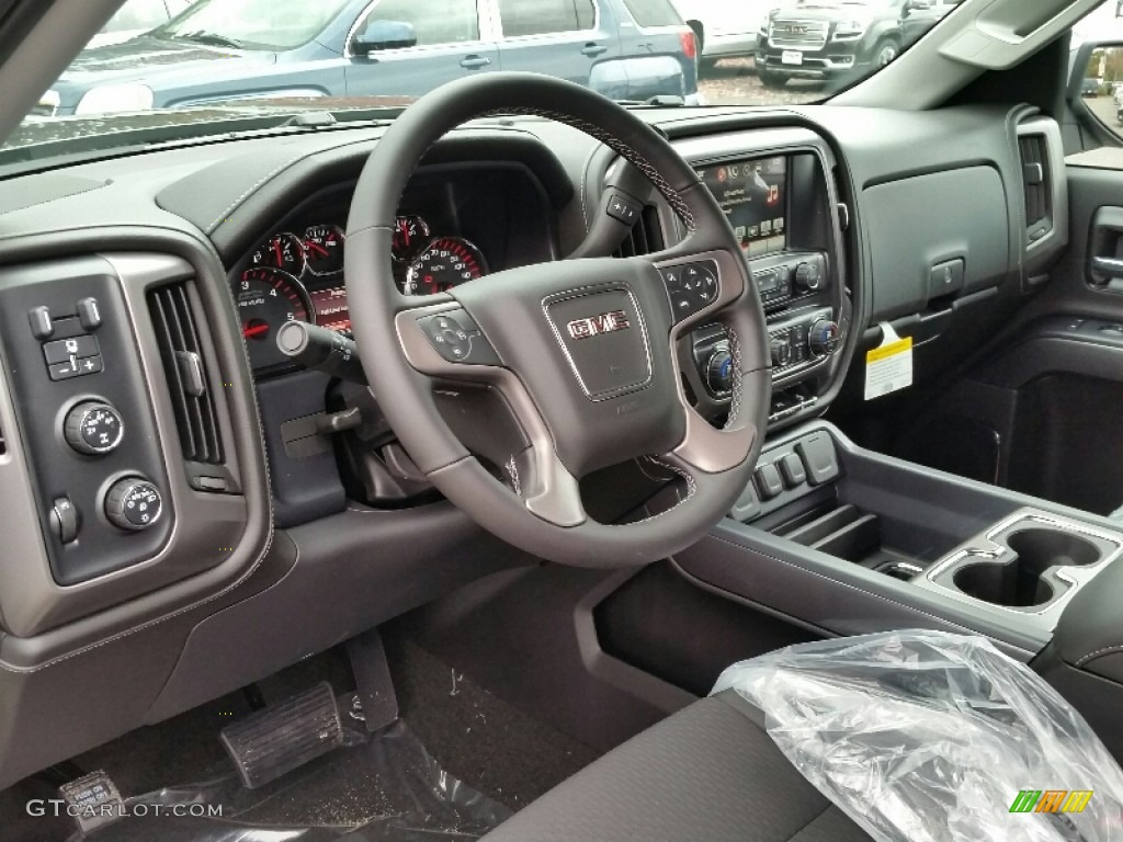 Jet Black Interior 2016 GMC Sierra 1500 SLE Double Cab 4WD Photo #108641153