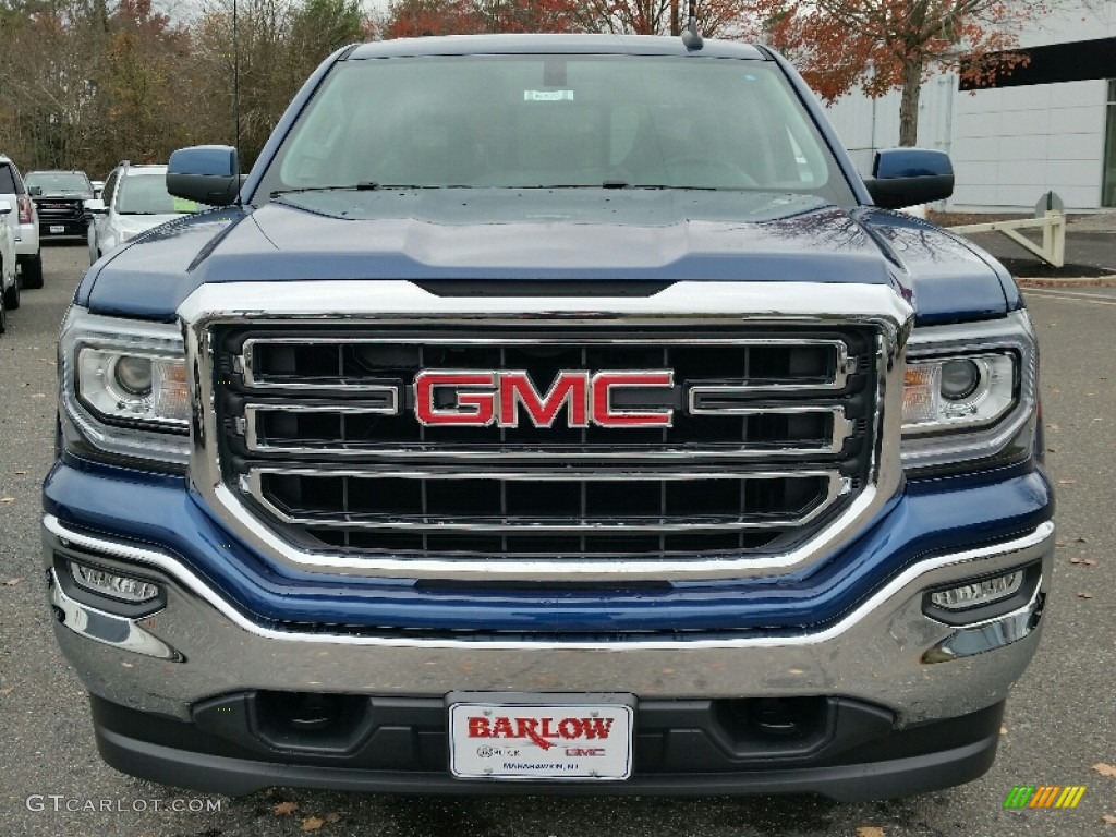 2016 Sierra 1500 SLE Double Cab 4WD - Stone Blue Metallic / Jet Black photo #2