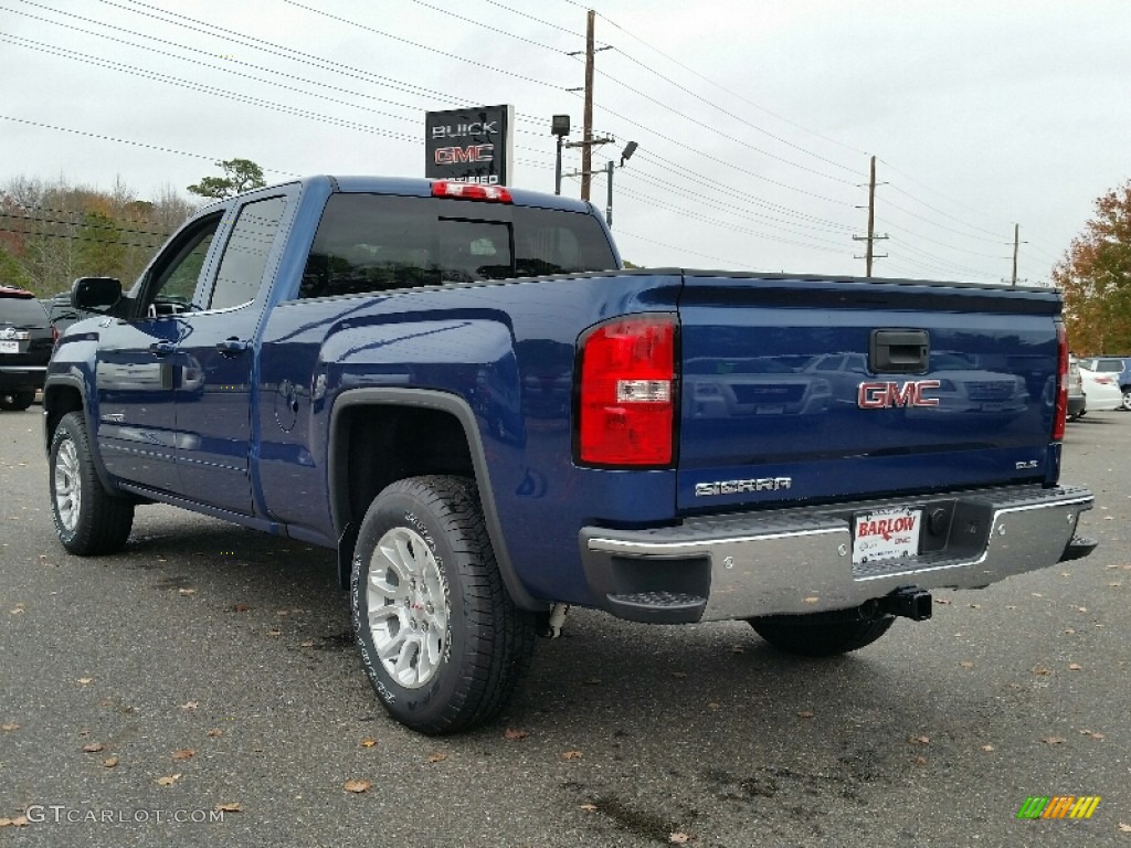2016 Sierra 1500 SLE Double Cab 4WD - Stone Blue Metallic / Jet Black photo #4