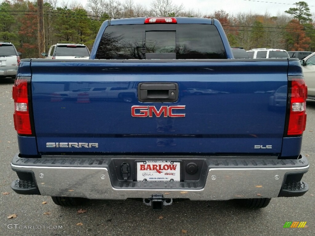 2016 Sierra 1500 SLE Double Cab 4WD - Stone Blue Metallic / Jet Black photo #5