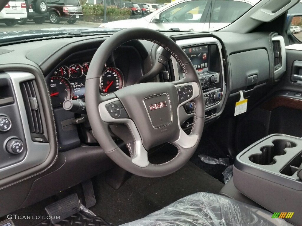 2016 Sierra 1500 SLE Double Cab 4WD - Stone Blue Metallic / Jet Black photo #8