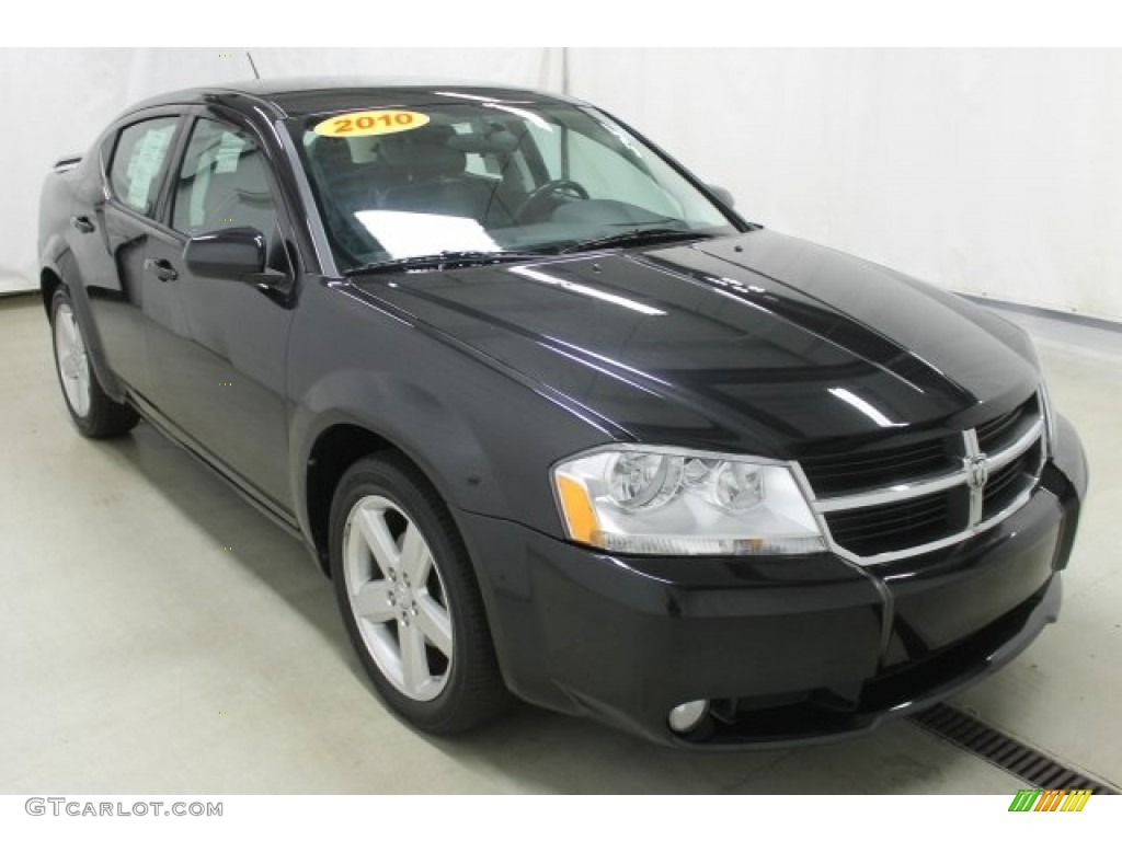 2010 Avenger R/T - Brilliant Black Crystal Pearl / Dark Slate Gray photo #1