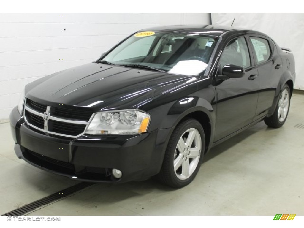 2010 Avenger R/T - Brilliant Black Crystal Pearl / Dark Slate Gray photo #3