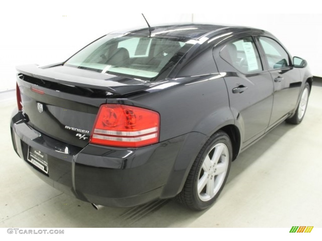 2010 Avenger R/T - Brilliant Black Crystal Pearl / Dark Slate Gray photo #6