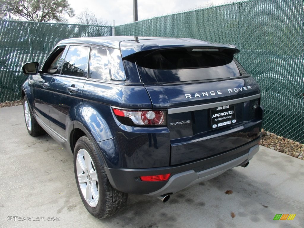 2013 Range Rover Evoque Pure - Baltic Blue Metallic / Almond/Espresso photo #4